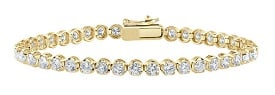 Lab-Grown 8-ctw. Diamond 4-Prong Tennis Bracelet in 14k Yellow Gold